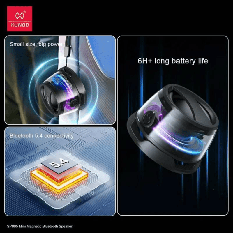 XUNDD SP005 Magnetic Bluetooth Mini Speaker with LED Light