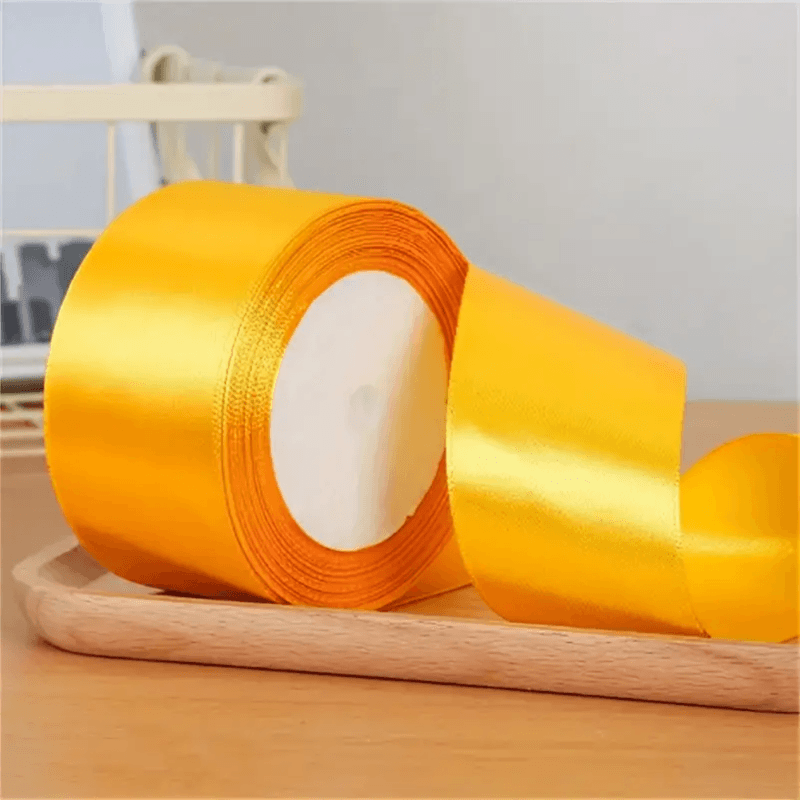 Golden Yellow Satin Ribbon  22 Meters length  x 1 inch width