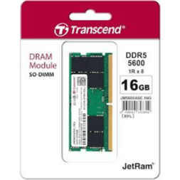 Transcend 16GB DDR5 5600 SO-DIMM 1Rx8 1.1V, RAM, Notebook/Laptop Computer Memory - JM5600ASE-16G