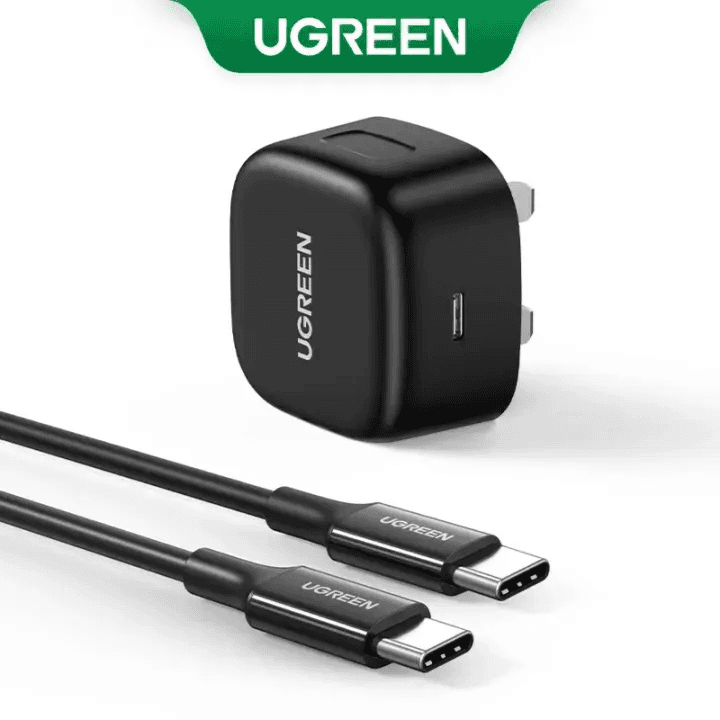 USB-C 25W PD Fast Charger With USB-C To USB-C Cable 2 mtr - UGREEN CD250