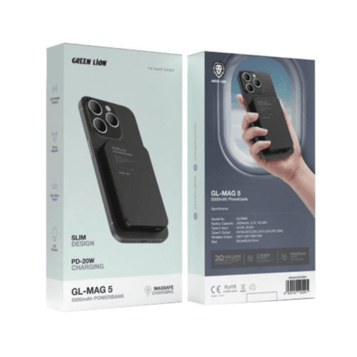 GREEN LION - GL - MAG 5000mAh POWER BANK PD20W (GLP85) (Black)