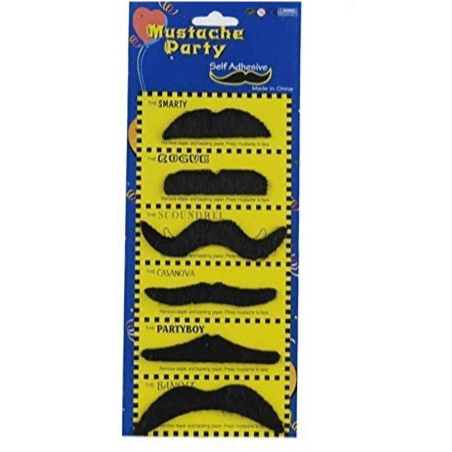 Self Adhesive Fake Mustache 6pcs 