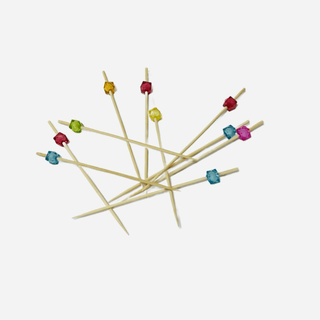 25 pcs Double Bead Cupcake Topper 