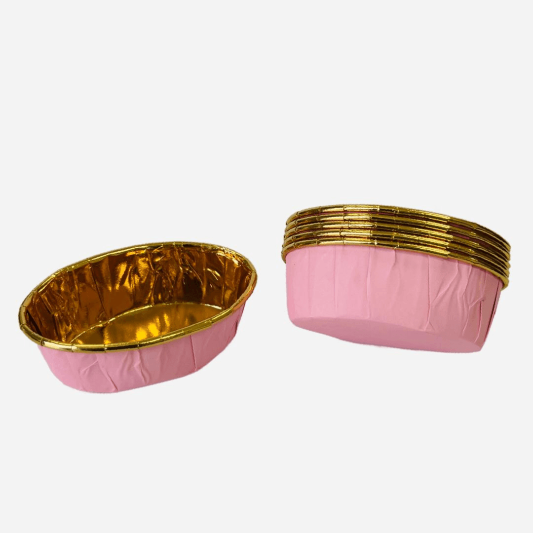 Cupcake Molder Oval Pink 18pcs 3x7x4.5cm