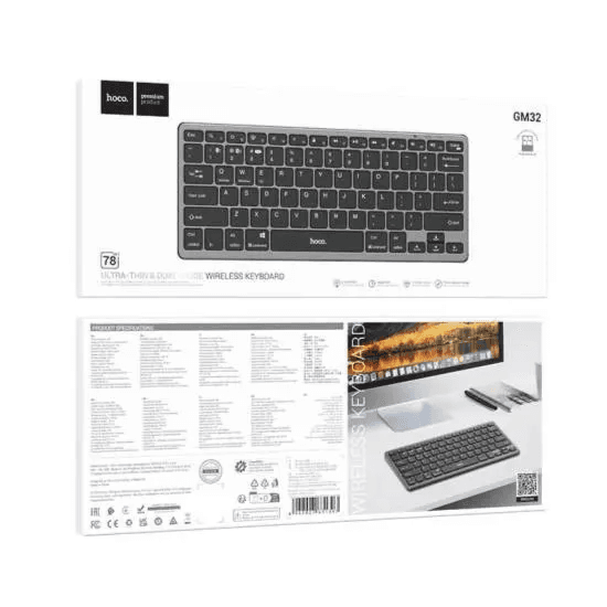 Wireless Keyboard Dual Mode Ultra Thin (Arabic & English) - Hoco GM-32