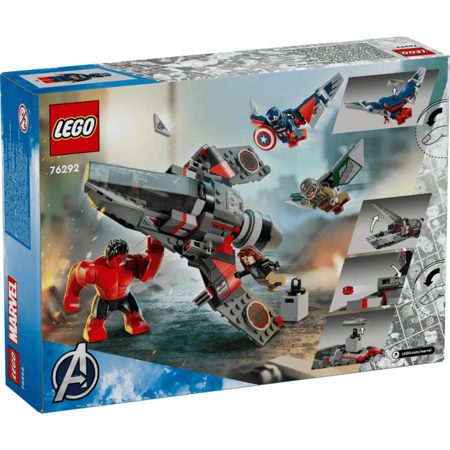 LEGO Marvel 76292 Captain America vs. Red Hulk Battle (223 Pieces)