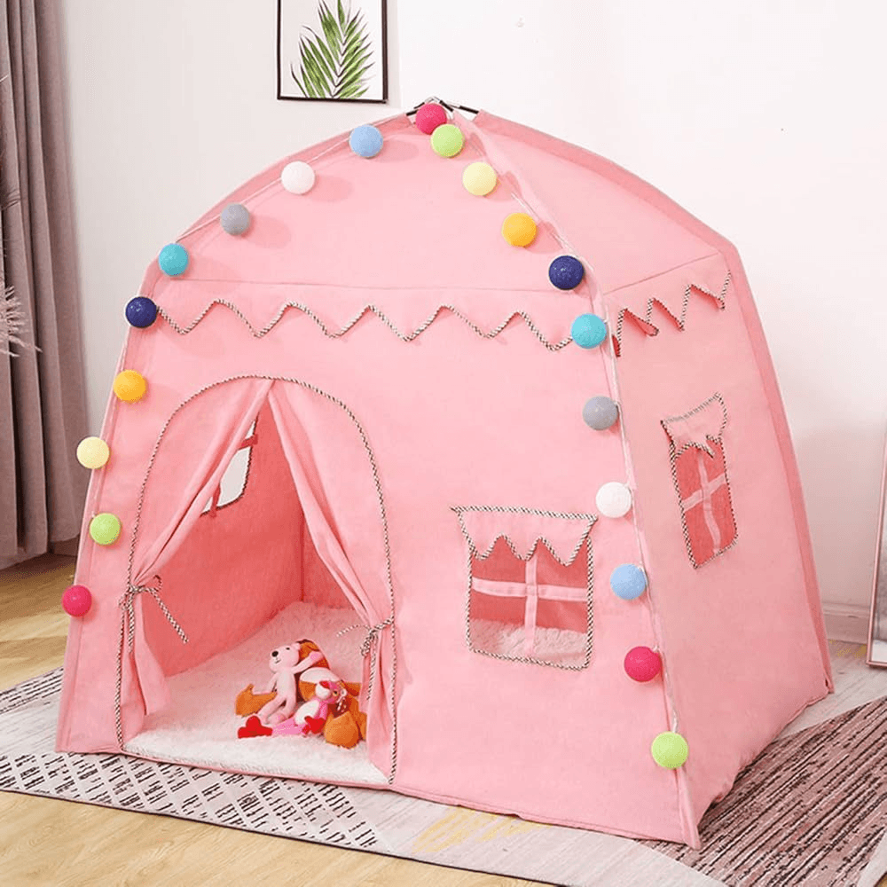 Princess Castle Pink Tent with Globe Light