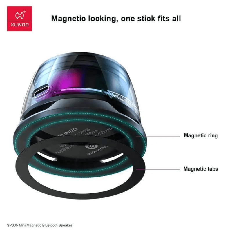 XUNDD SP005 Magnetic Bluetooth Mini Speaker with LED Light
