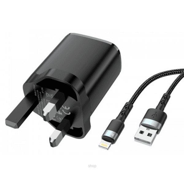 Hoco Dc16 Dual Port Charger Set - Lightning