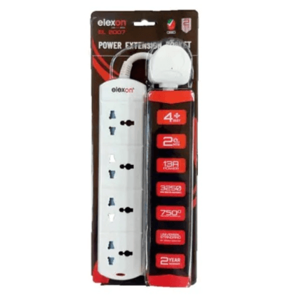 Elexon Power Extension Socket El-2007 4 Way 2 Meters