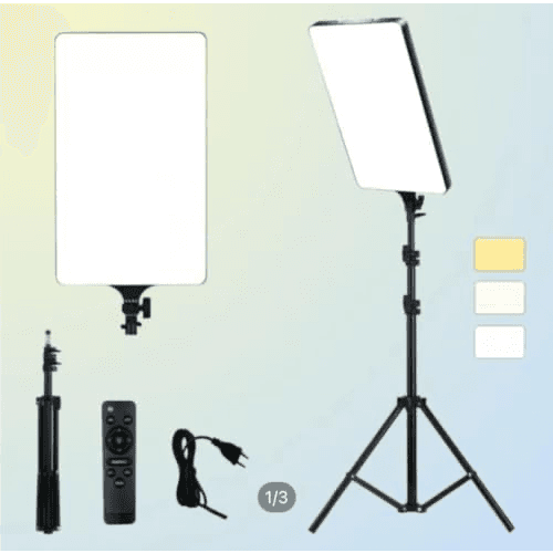 Latest RL-16 LED Video Light Panel Light With Tripod Square Diffuser Light With Stand Photography Lamp
