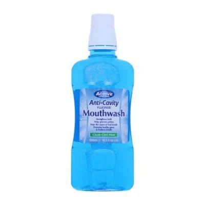 Beauty Formulas Active Mouthwash Clean Cool Mint Anti-Cavity Fluoride 500 ml