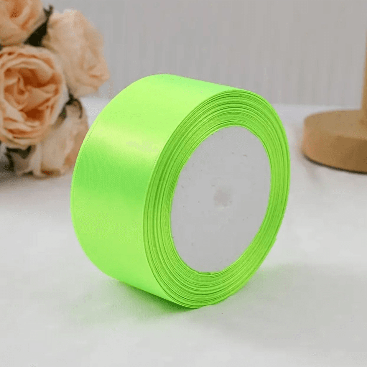 Lime Green Satin Ribbon 25 yards