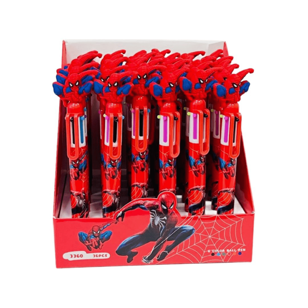 6 Color Spiderman Colorful Pen