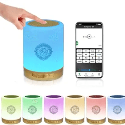Quran Speaker Touch Lamp Portable (Remote, RGB light) App Smart Control - SQ-112