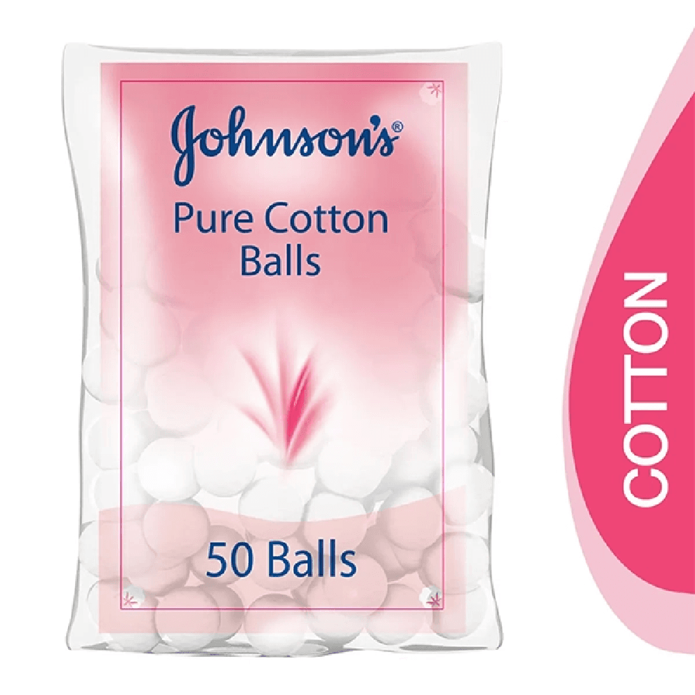 كرات J&J القطنية النقية 50 كرة