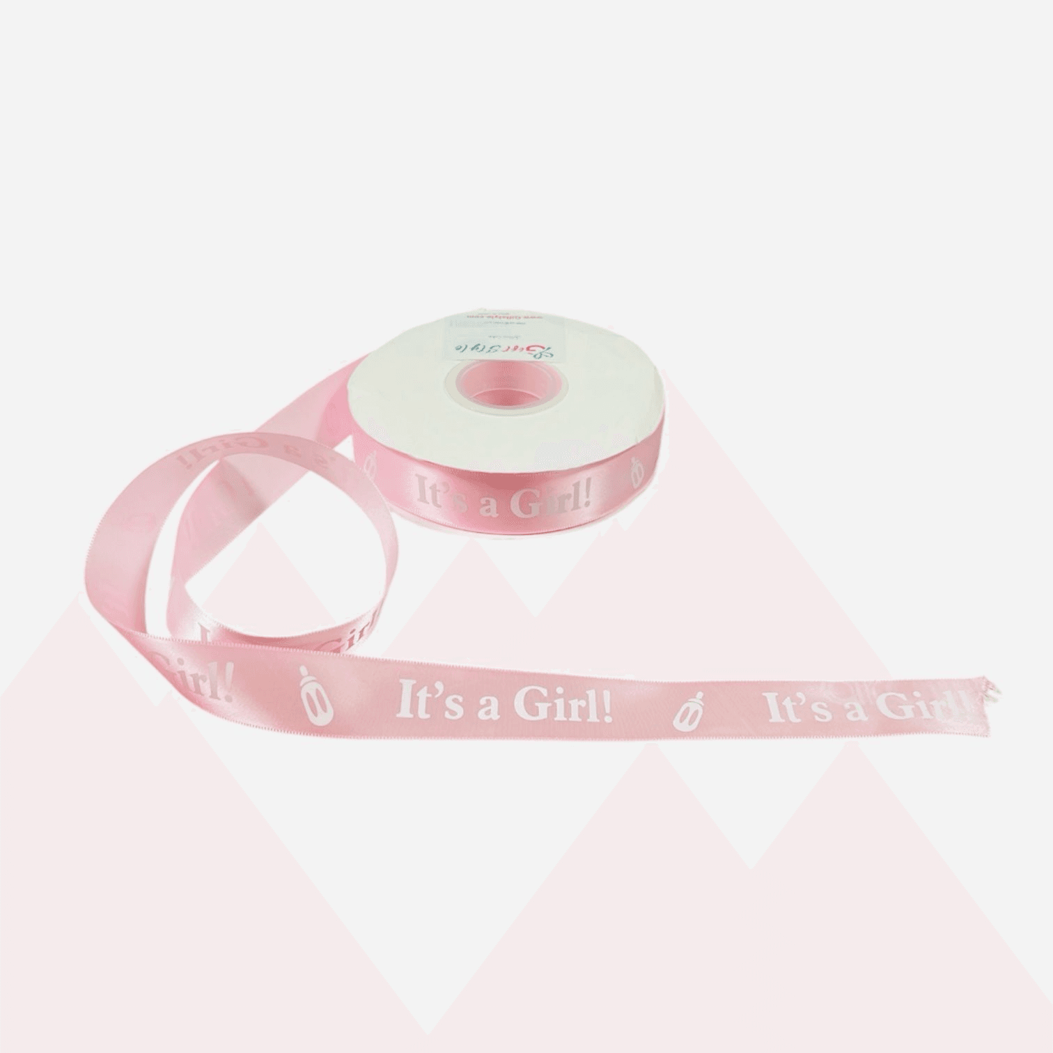 Its A Girl Pink Satin Ribbon size 45meter