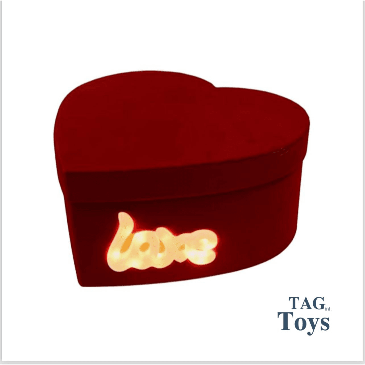 Red Heart Gift Box With Light