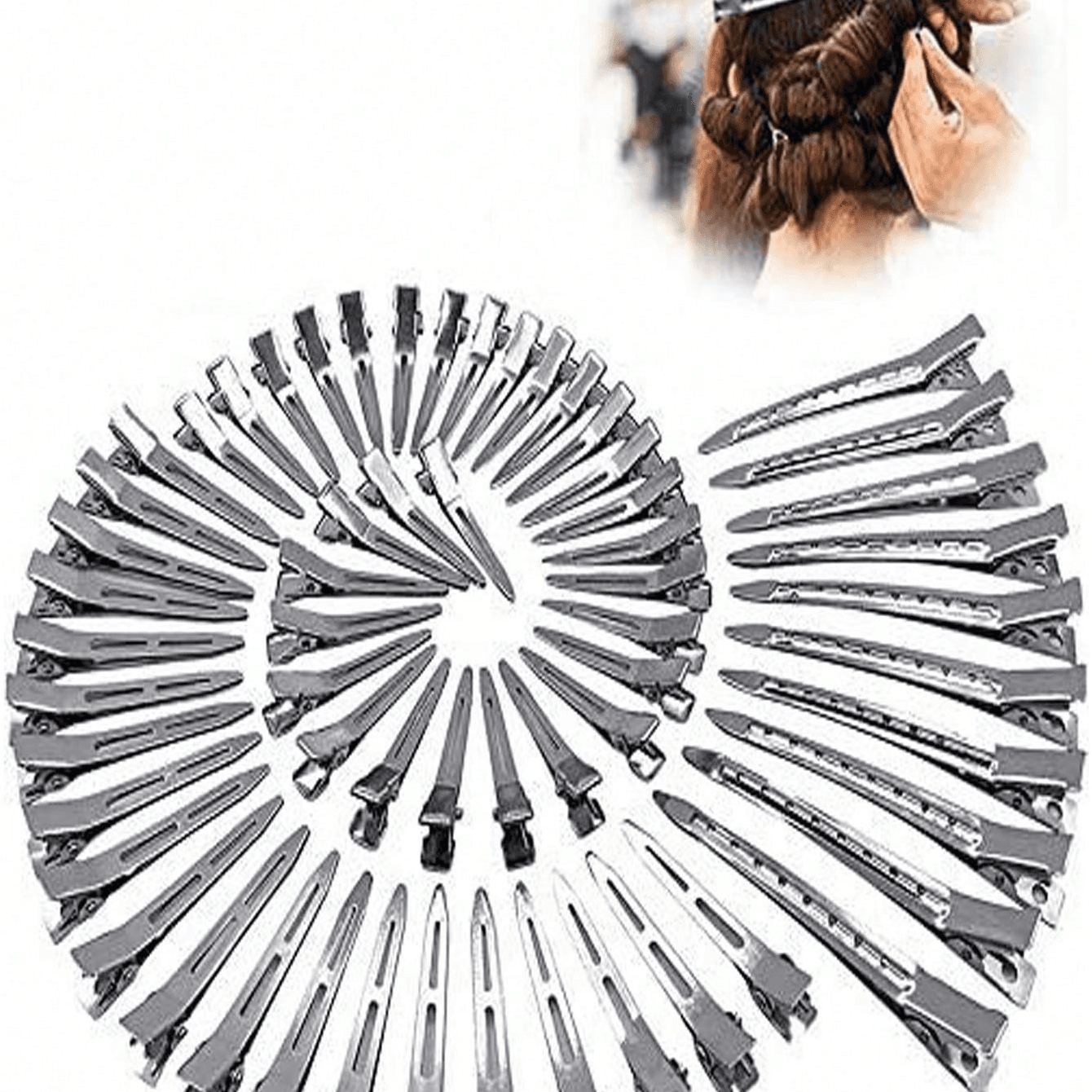 60pcs Hair Styling Clips For Makeup Artists And Hair Stylists