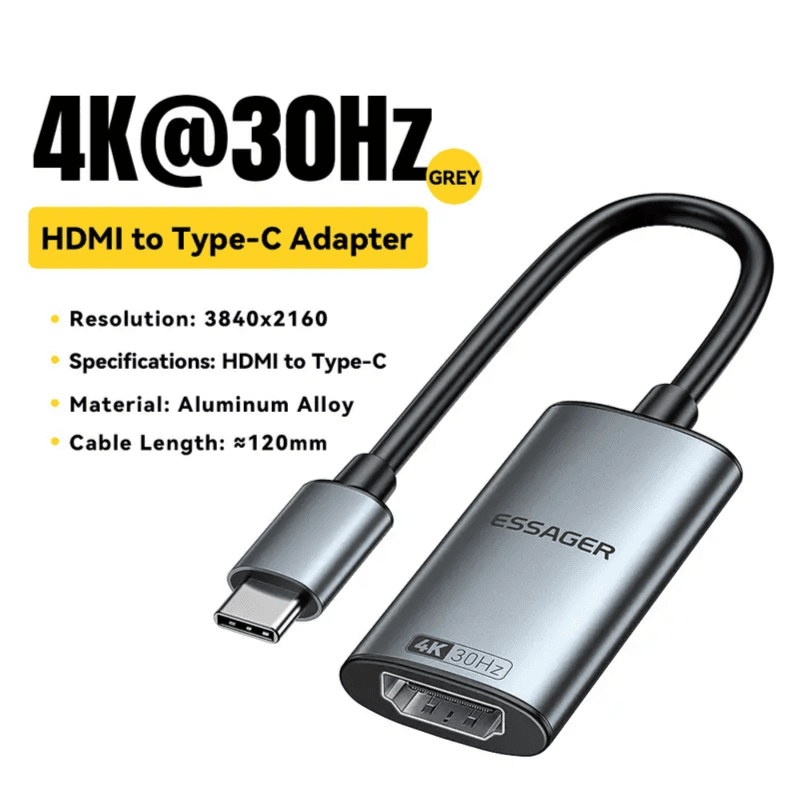 Usb-C To HDTV Adapter Plug & Play DVI-HDTV Converter