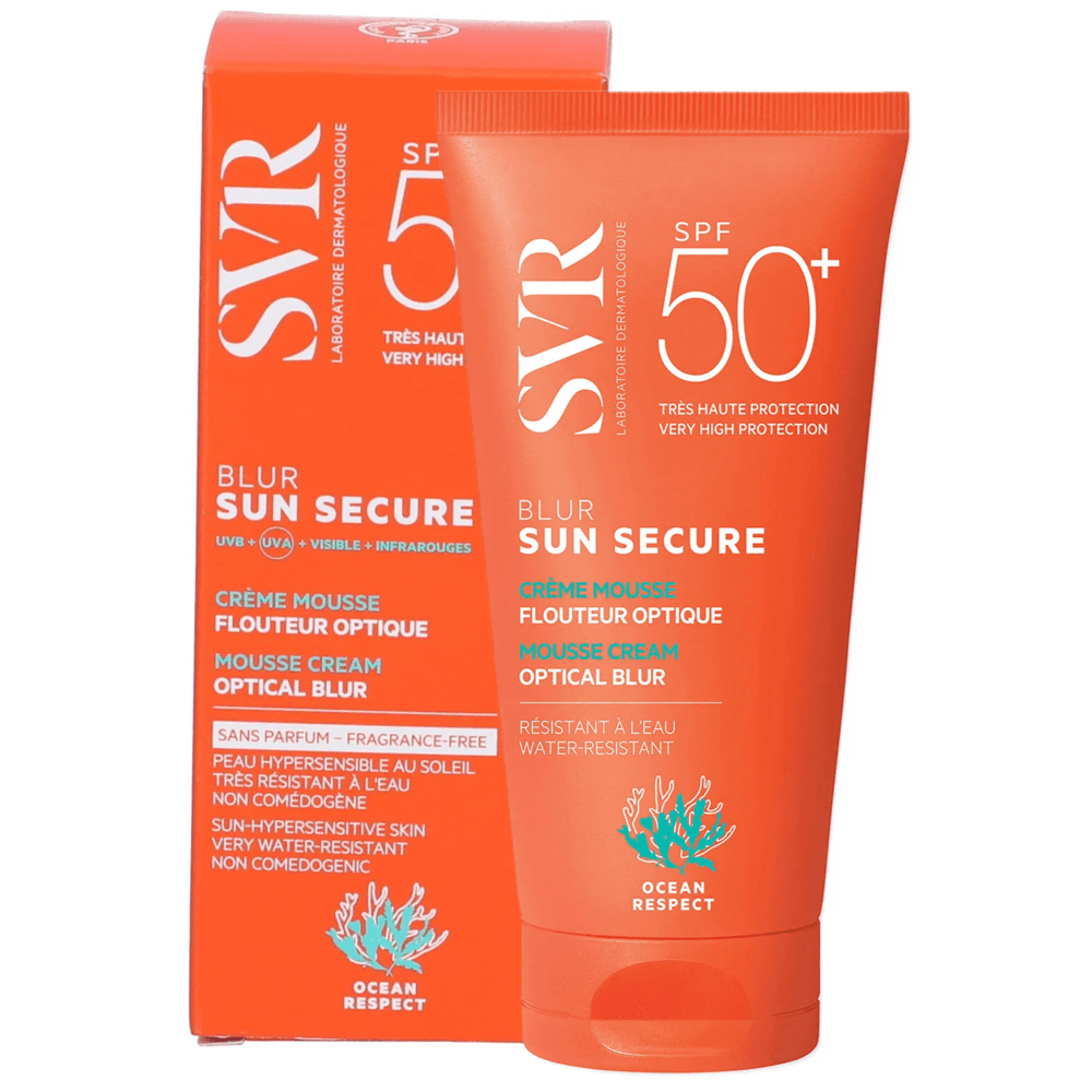 SVR Sun Secure Blur SPF50+ خالي من العطور، 50 مل