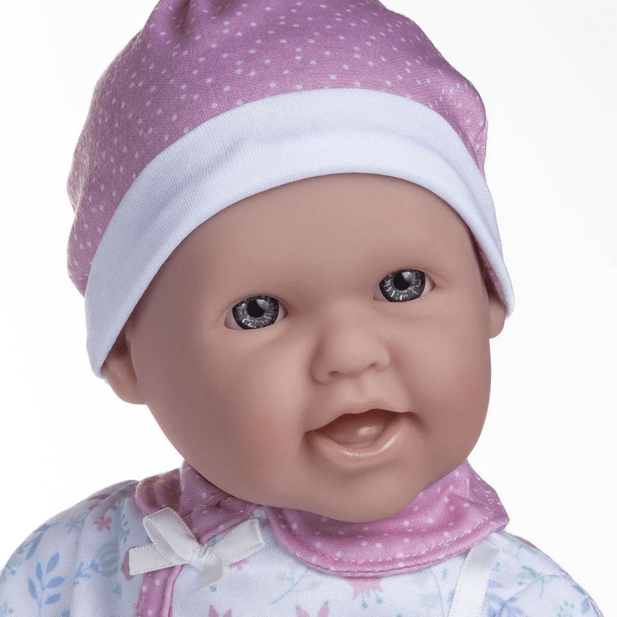 JC Toys - La Baby (16" inch) Soft Body Baby Doll White/Pink 3 Piece Outfit with Pacifier & Magic Bottle
