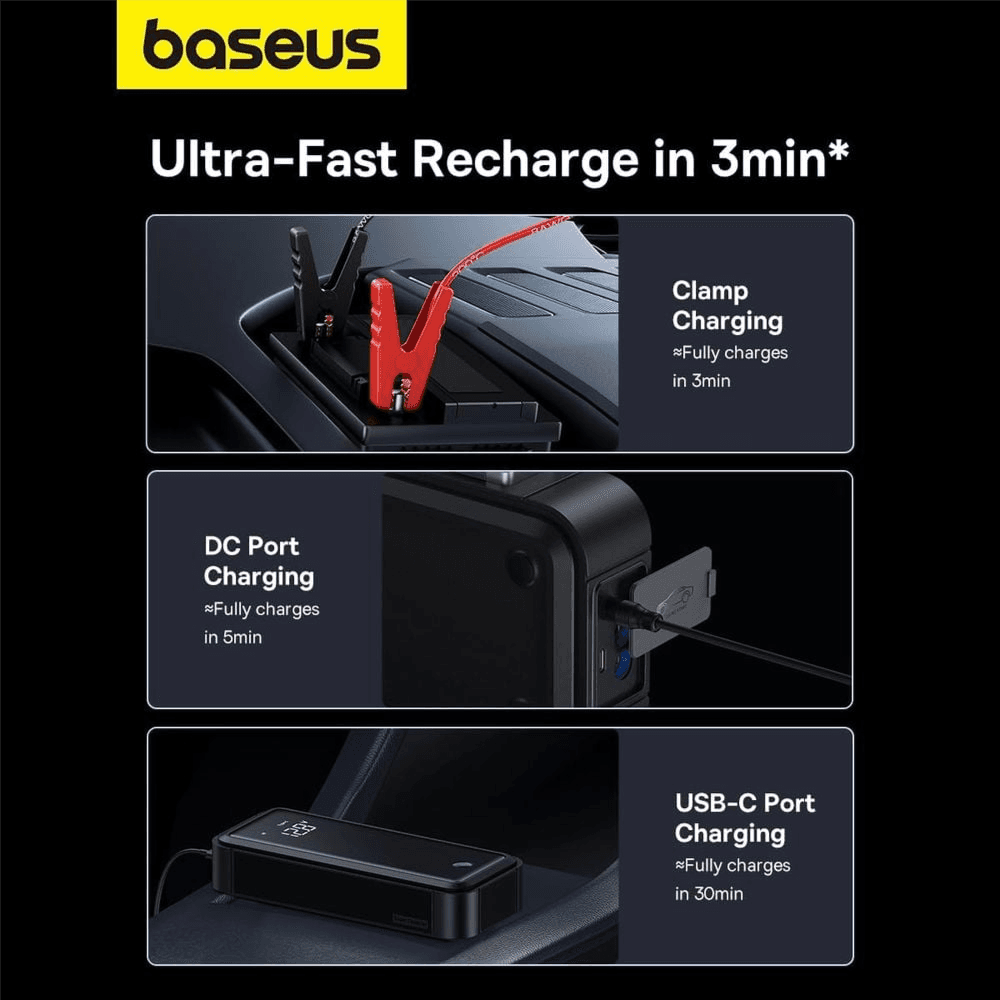 Baseus Super Capacitor Jump Starter 3000A