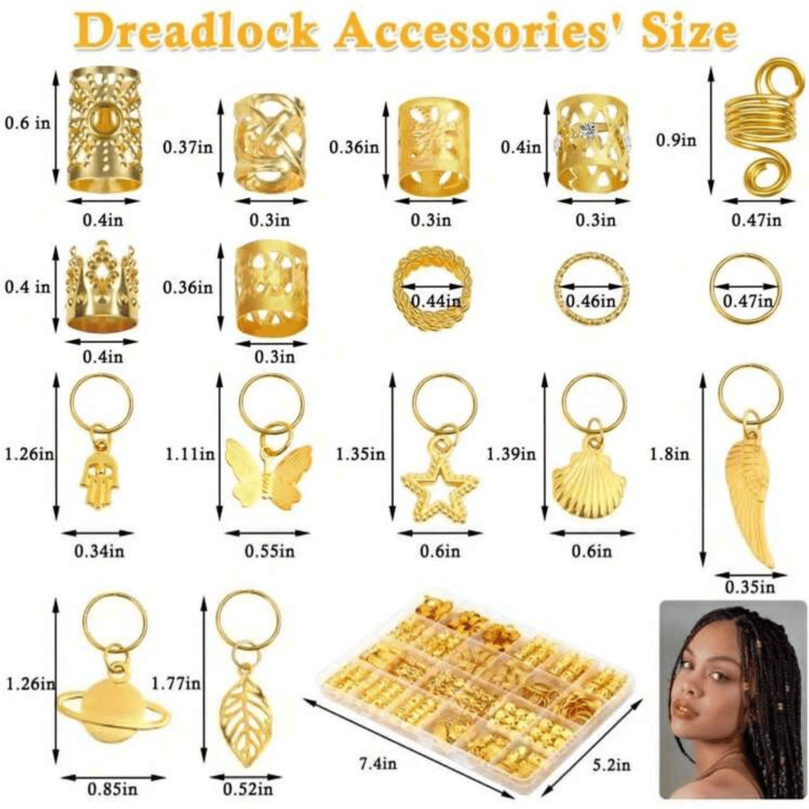 280 Pcs/Set Women's Long Hair Lock Accessories