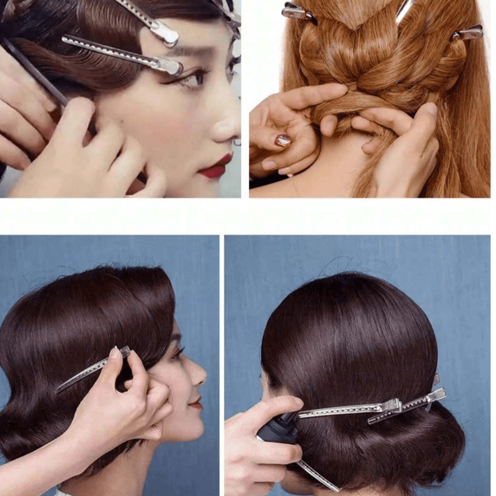 60pcs Hair Styling Clips For Makeup Artists And Hair Stylists