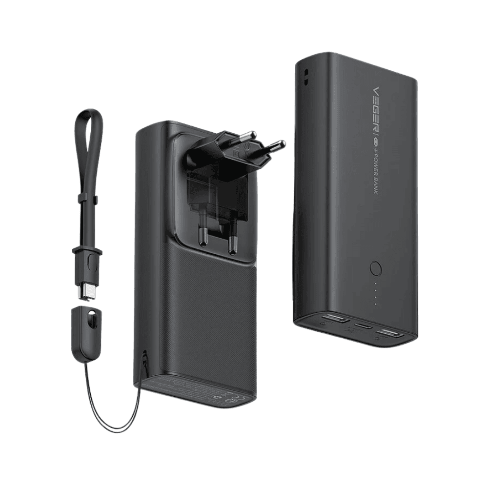 بنك الطاقة Veger ومحول الحائط مدمجان ACE100 10000Mah