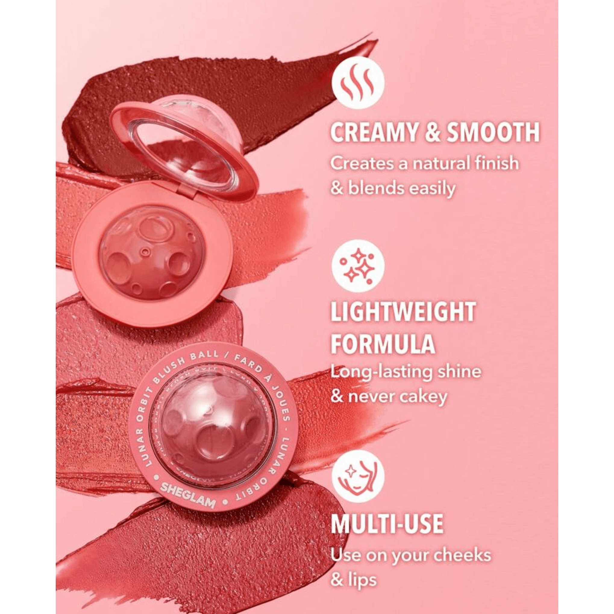 SHEGLAM Lunar Orbit Blush Ball-Astrid Cream Blush Cream- astrid
