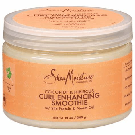 Shea Moisture Curl Enhancing Smoothie with Coconut & Hibiscus and neem oil for moisturizing & curl define thick curl hair 340gm