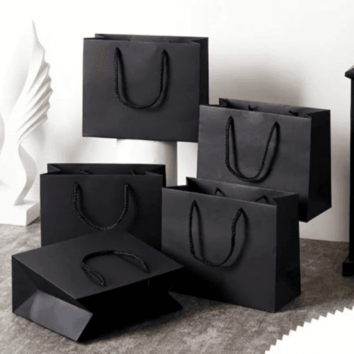 5-Piece Chic Marble Kraft Paper Gift Bag – Durable & Stylish
