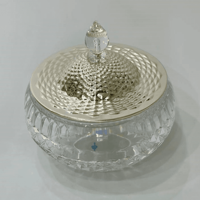 Acrylic Thamer Bowl Silver Cover Ac049-Ls