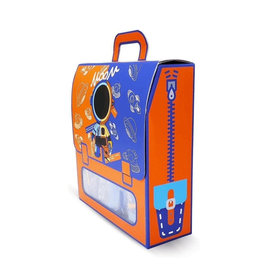 Eazy Kids Set of Lunch Box & Water Bottle (Dark blue )