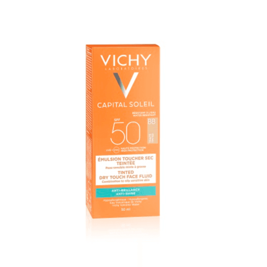 Vichy Capital Soleil Dry Touch Face Fluid Anti-shine with SPF 50+ BB tinted 50ml