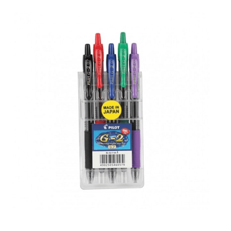 PILOT SET BALL PEN GEL X5 G2 BL-G2-7-S5-1 0.7