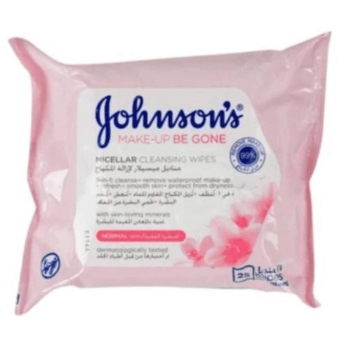 Johnson's Make-Up be Gone Micellar cleansing wipes 5-in 1 for normal Skin 25 wipes