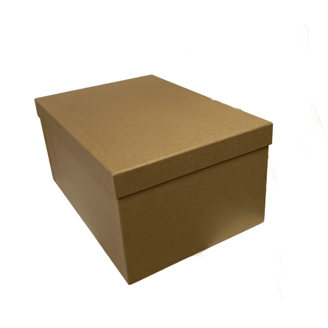صندوق هدايا فاخر باللون البني الداكن XL 40 سم × 28 سم × 18 سم
