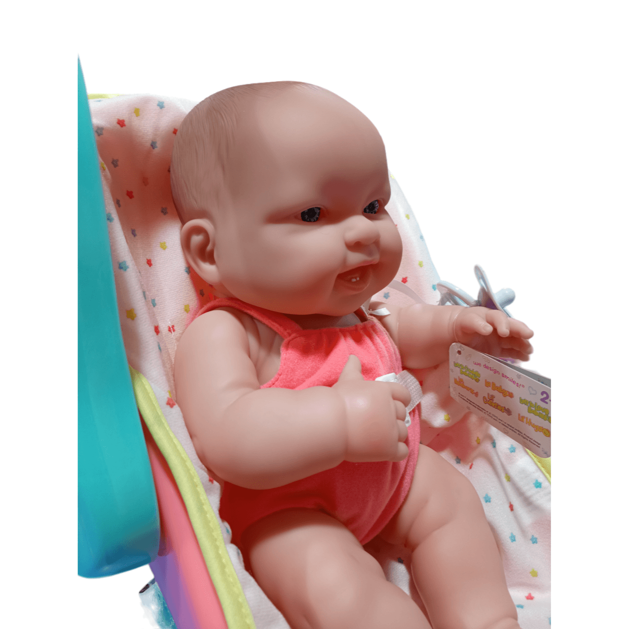 JC Toys (14"-inch) Lots to Love Babies Vinyl Baby Doll With Medium Carseat