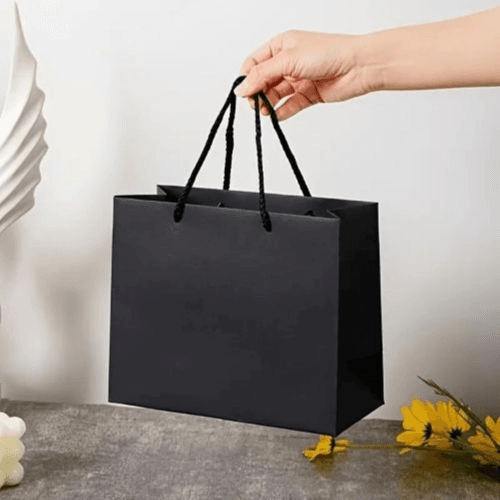 5-Piece Chic Marble Kraft Paper Gift Bag – Durable & Stylish