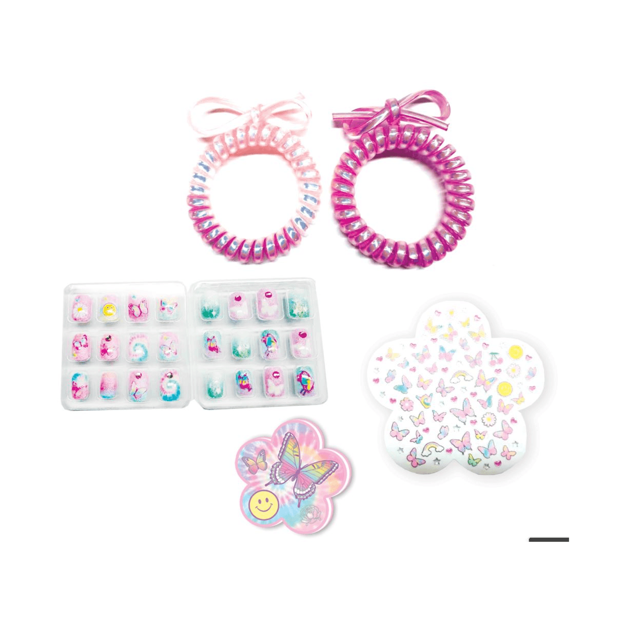 Hot Focus - Fancy Nails Tie Dye Butterfly (28-Piece)