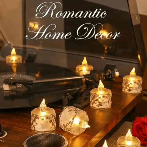 3pcs Crystal LED Flameless Tea Candles