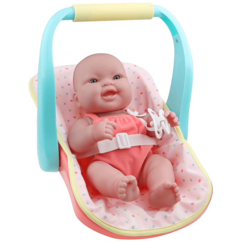 JC Toys (14"-inch) Lots to Love Babies Vinyl Baby Doll With Medium Carseat