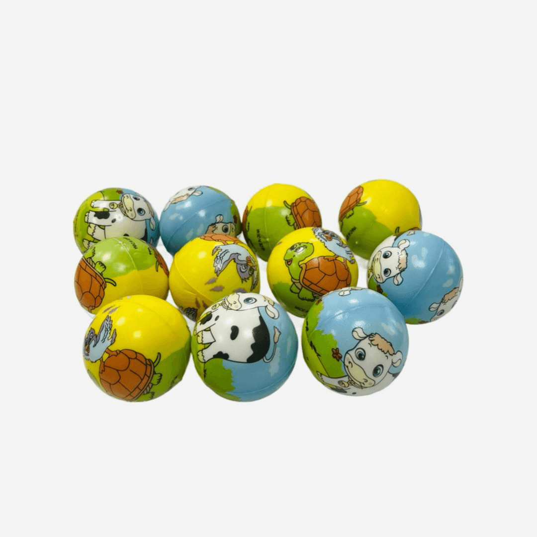Animals Stress Balls 12 pcs - Size 2.5 inches