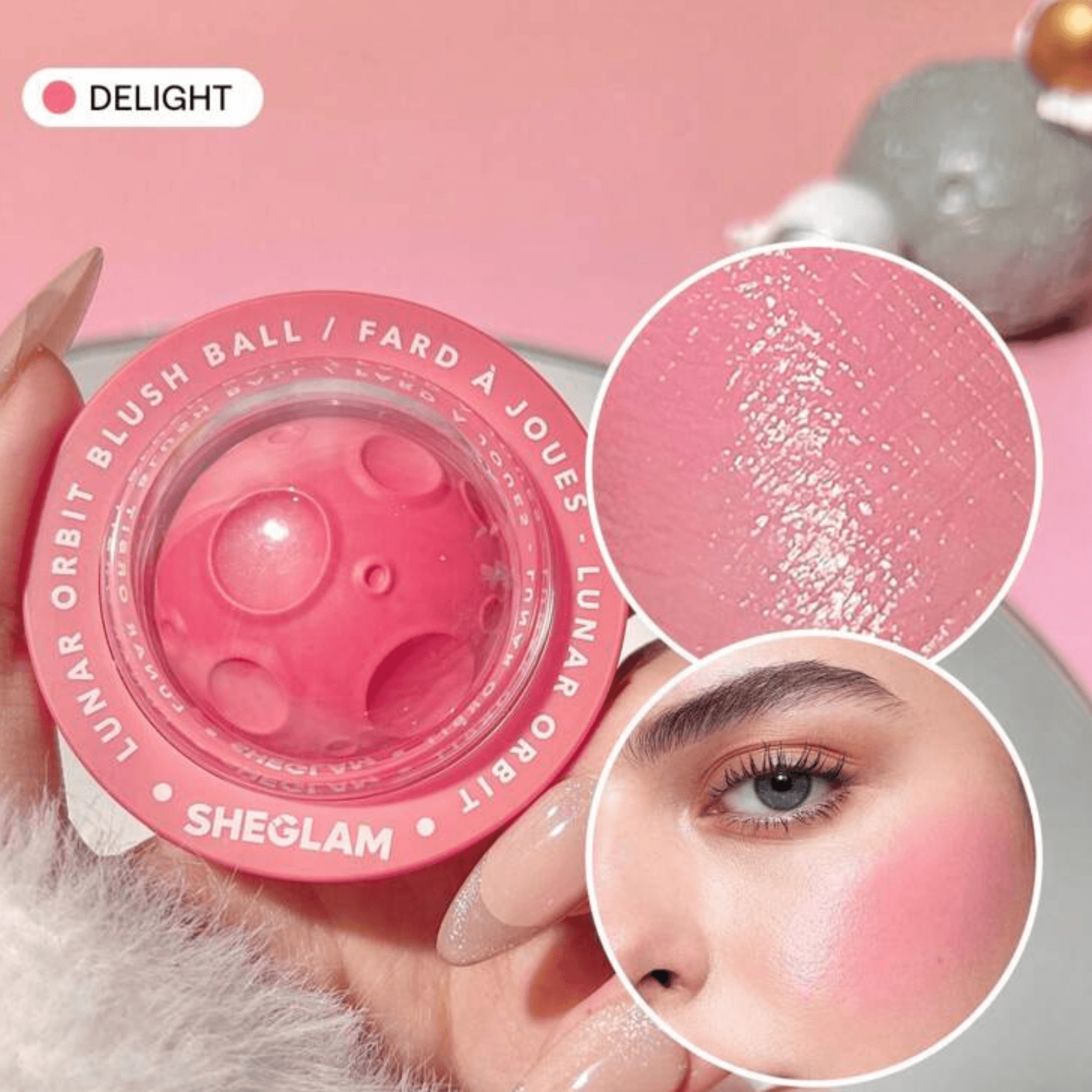 SHEGLAM Lunar Orbit Blush Ball-Astrid Cream Blush Cream- Delight
