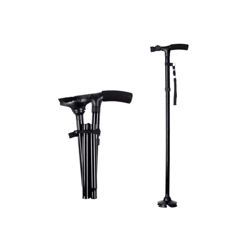 Elderly Folding Crutch with Flashlight