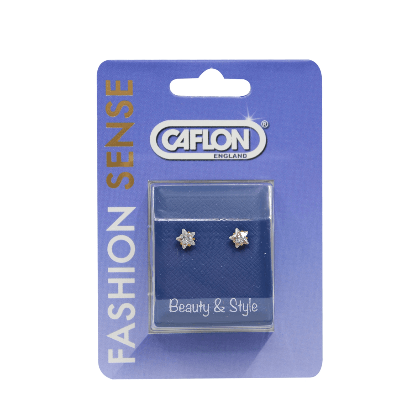 Caflon Fashion Sense Gold plated 5mm Cubic Zirconia Star Cut