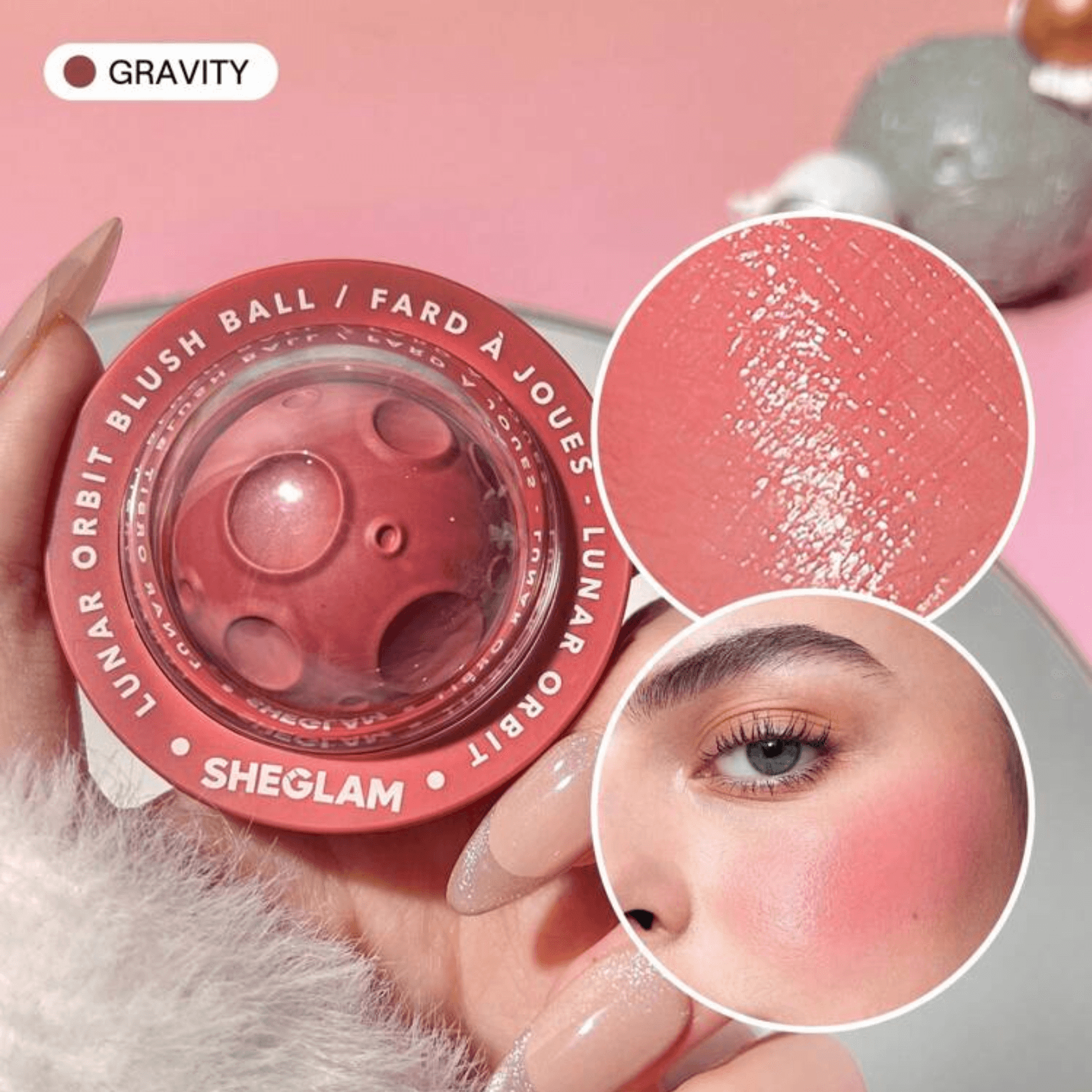 SHEGLAM Lunar Orbit Blush Ball-Astrid Cream Blush Cream- gravity 