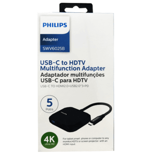 محول فيليبس USB-C إلى محول متعدد الوظائف HDTV SWV6025B
